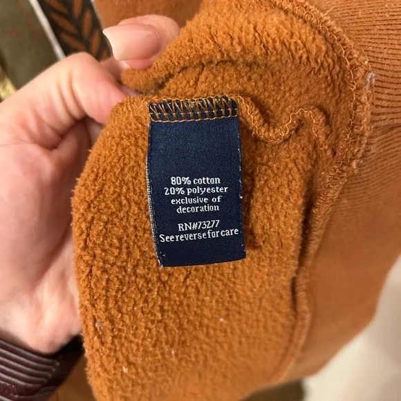 Croft & Barrow Big Buck Brewhouse Orange Crewneck Sweatshirt Medium - Picture 6 of 6